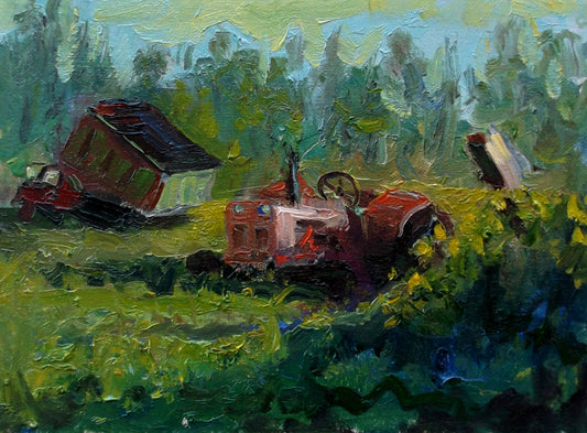 "Rust and Roots" oil on stretched canvas 10in. x 8in.