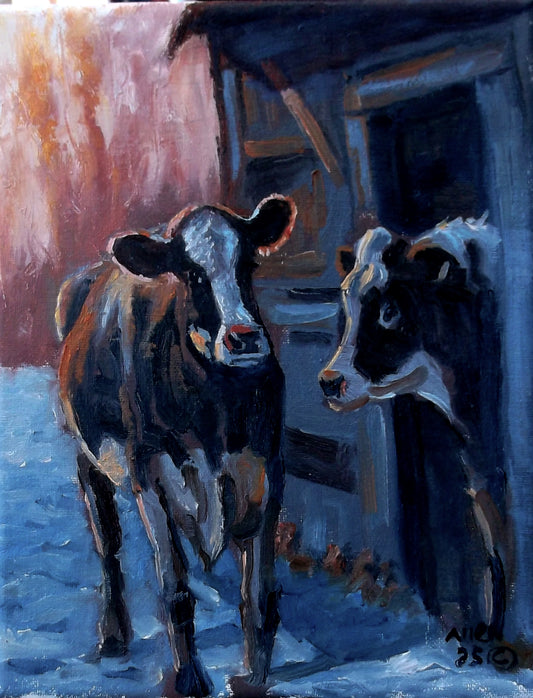 "Echoes Near the Barn"  8 x 10 oil on stretched canvas