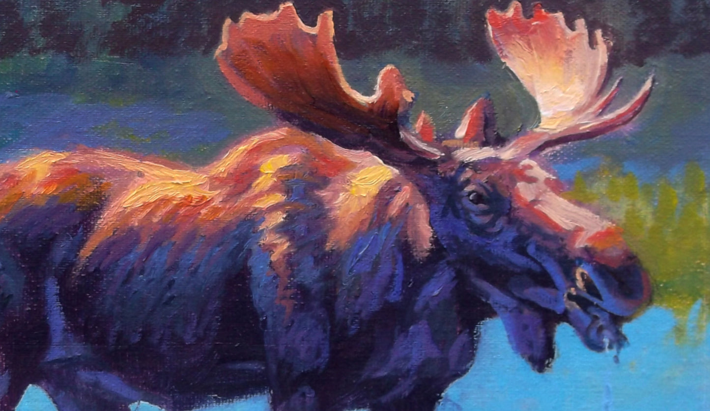 "Twilight Quench" oil on stretched canvas 10 x 8