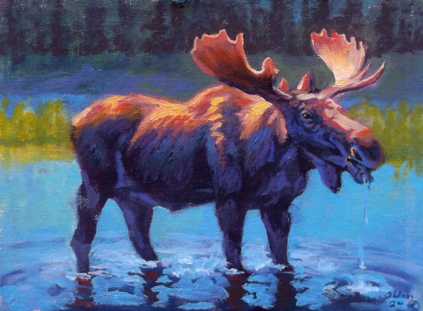 "Twilight Quench" oil on stretched canvas 10 x 8