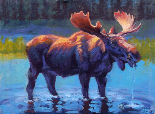 "Twilight Quench" oil on stretched canvas 10 x 8