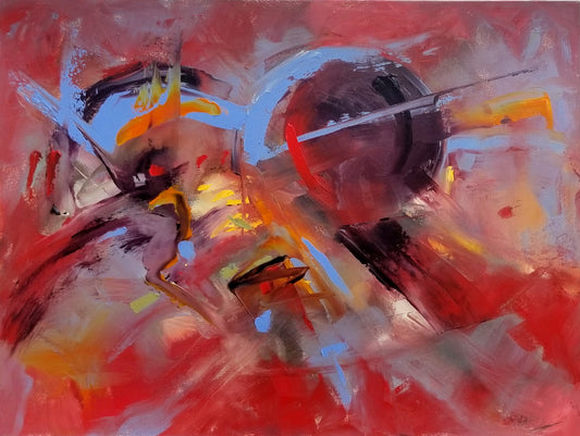 "Aura" 35inches by 24inches painted on stretched canvas