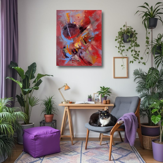 "Aura" 35inches by 24inches painted on stretched canvas