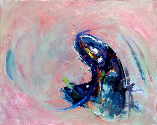 "The Rabbit Hole" oil on stretched canvas 35in. x 24in.