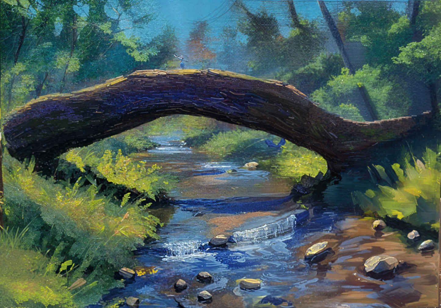 "Echoes Beneath the Arch" oil on canvas 10in x 8in