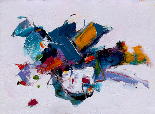 "Emerald Flashpoint" oil on canvas 10 x 8 inches