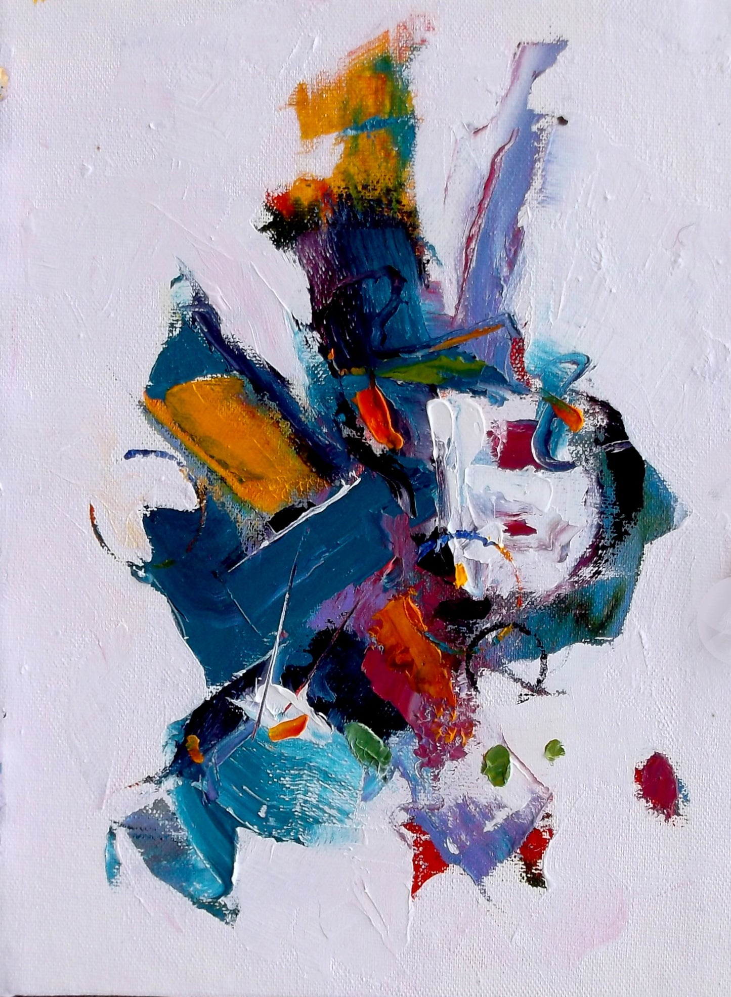 "Emerald Flashpoint" oil on canvas 10 x 8 inches