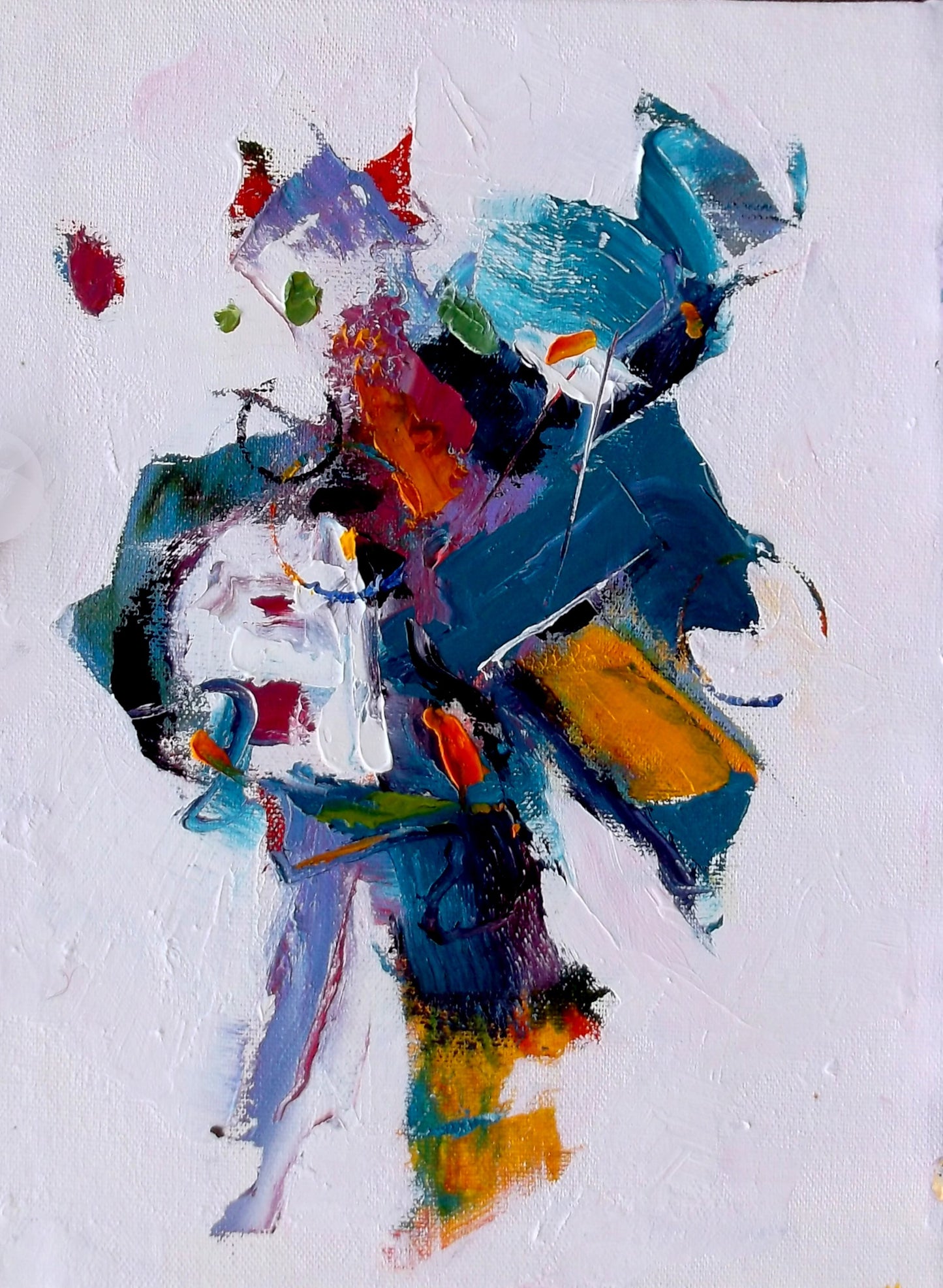 "Emerald Flashpoint" oil on canvas 10 x 8 inches