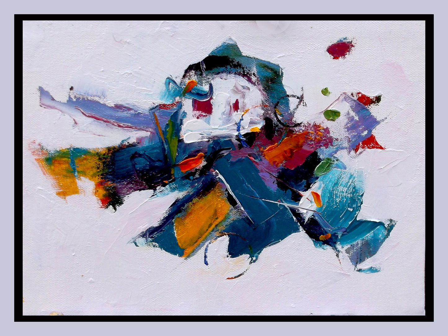 "Emerald Flashpoint" oil on canvas 10 x 8 inches