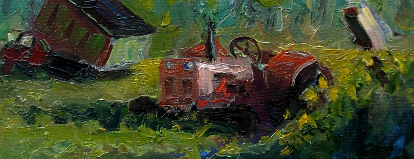 "Rust and Roots" oil on stretched canvas 10in. x 8in.