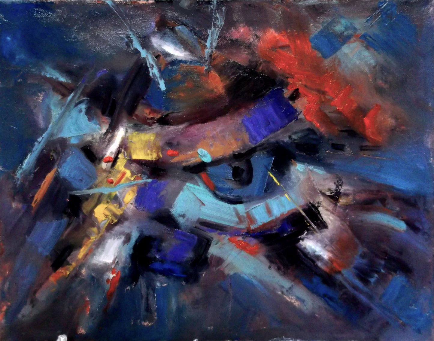 "Violet Tempest" oil on canvas 14in x 11in