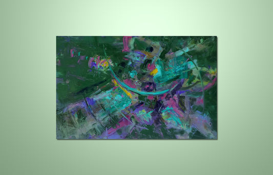 "Chromoverde" oil on stretched canvas 35in x 24in