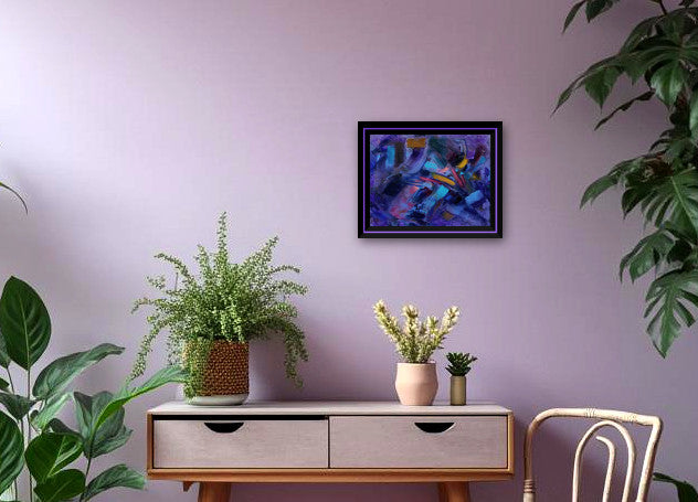 "Violet Current" oil on stretched canvas 10 x 8