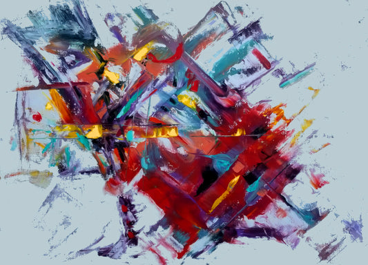 Crimson Constellation   oil on stretched canvas 36 x 48 inch.