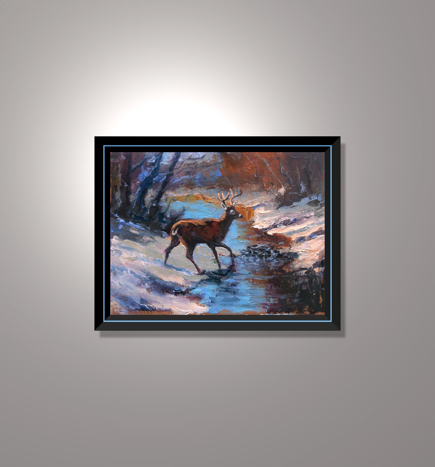 "Echoes of a Winter Crossing" oil on stretched canvas 10in. x 8in.