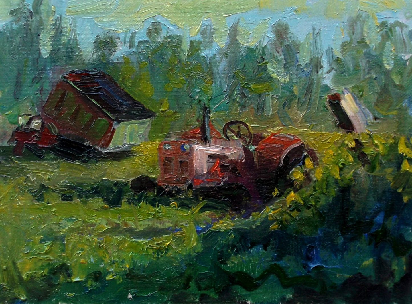 "Rust and Roots" oil on stretched canvas 10in. x 8in.