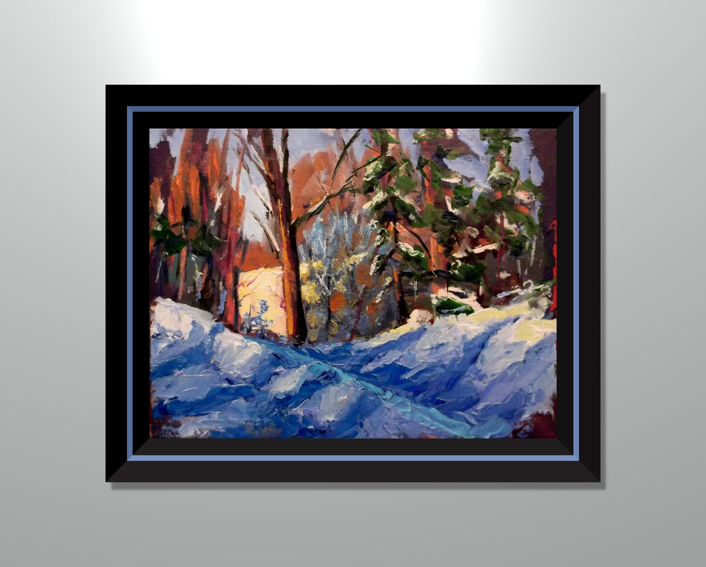 "Winter’s Quiet Tapestry" oil on stretched canvas 10in. x 8in.