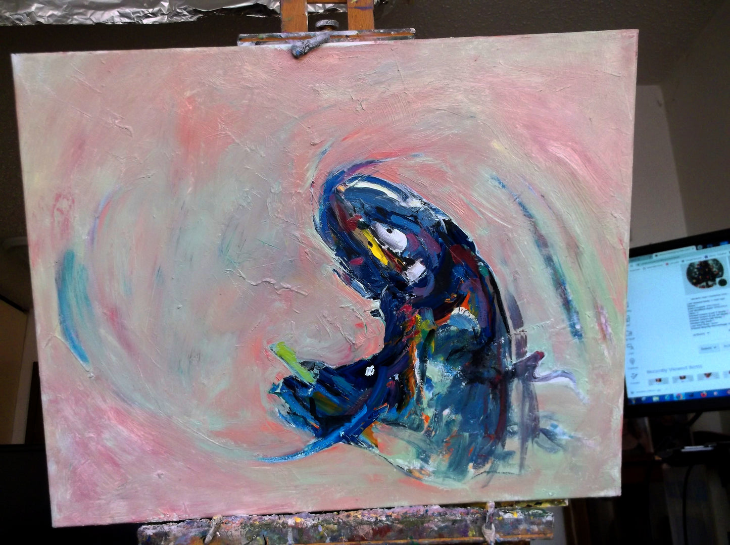 "The Rabbit Hole" oil on stretched canvas 35in. x 24in.
