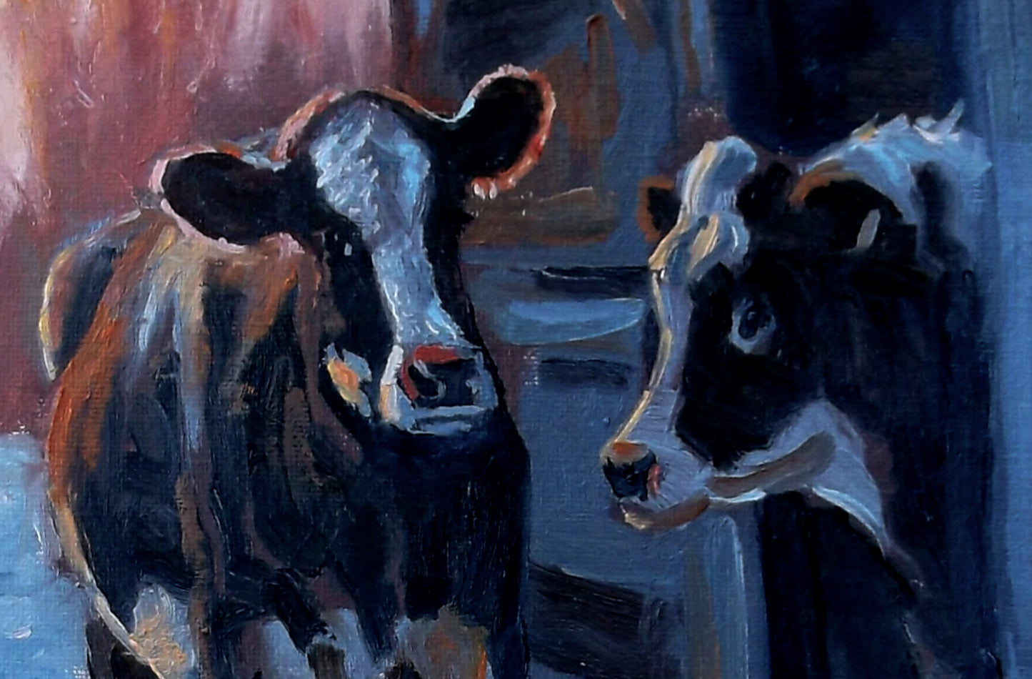 "Echoes Near the Barn"  8 x 10 oil on stretched canvas