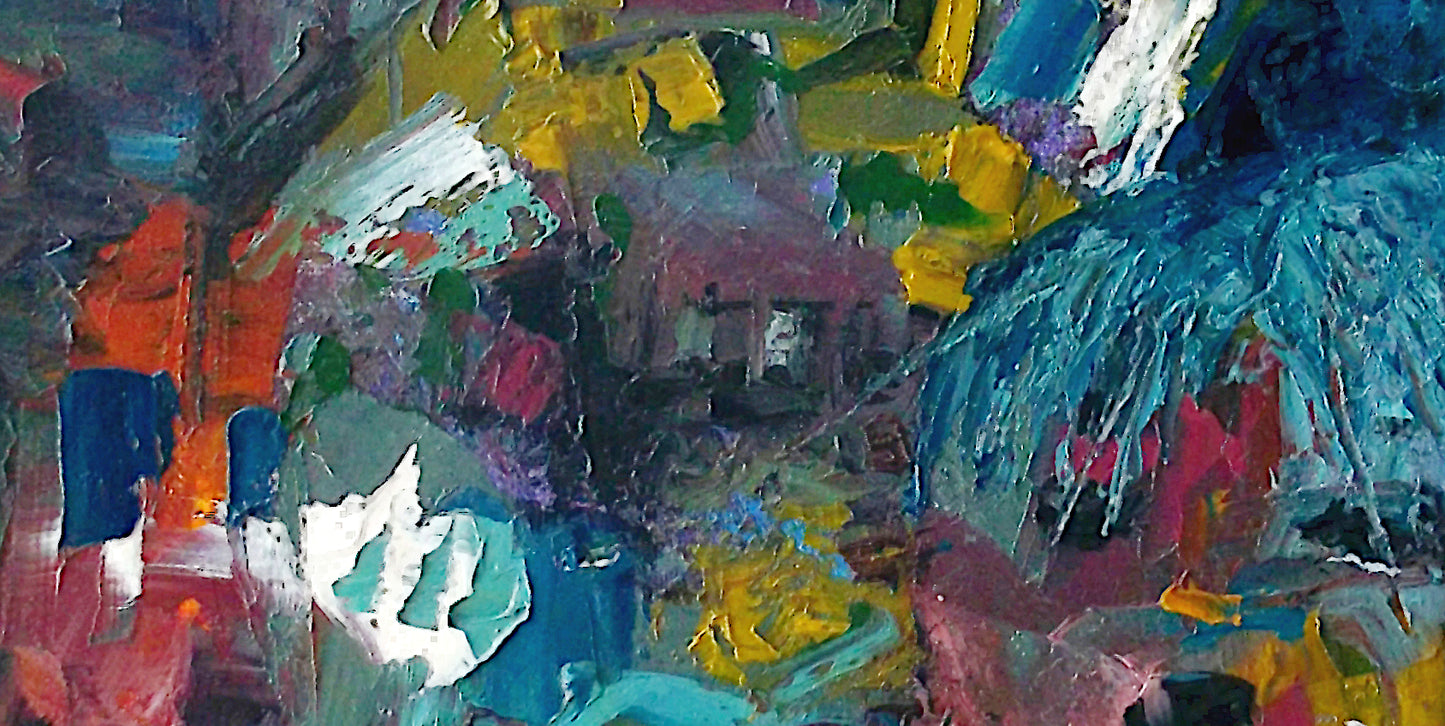 "Torrentia" 8inch by 10 inch oil painting on stretched canvas