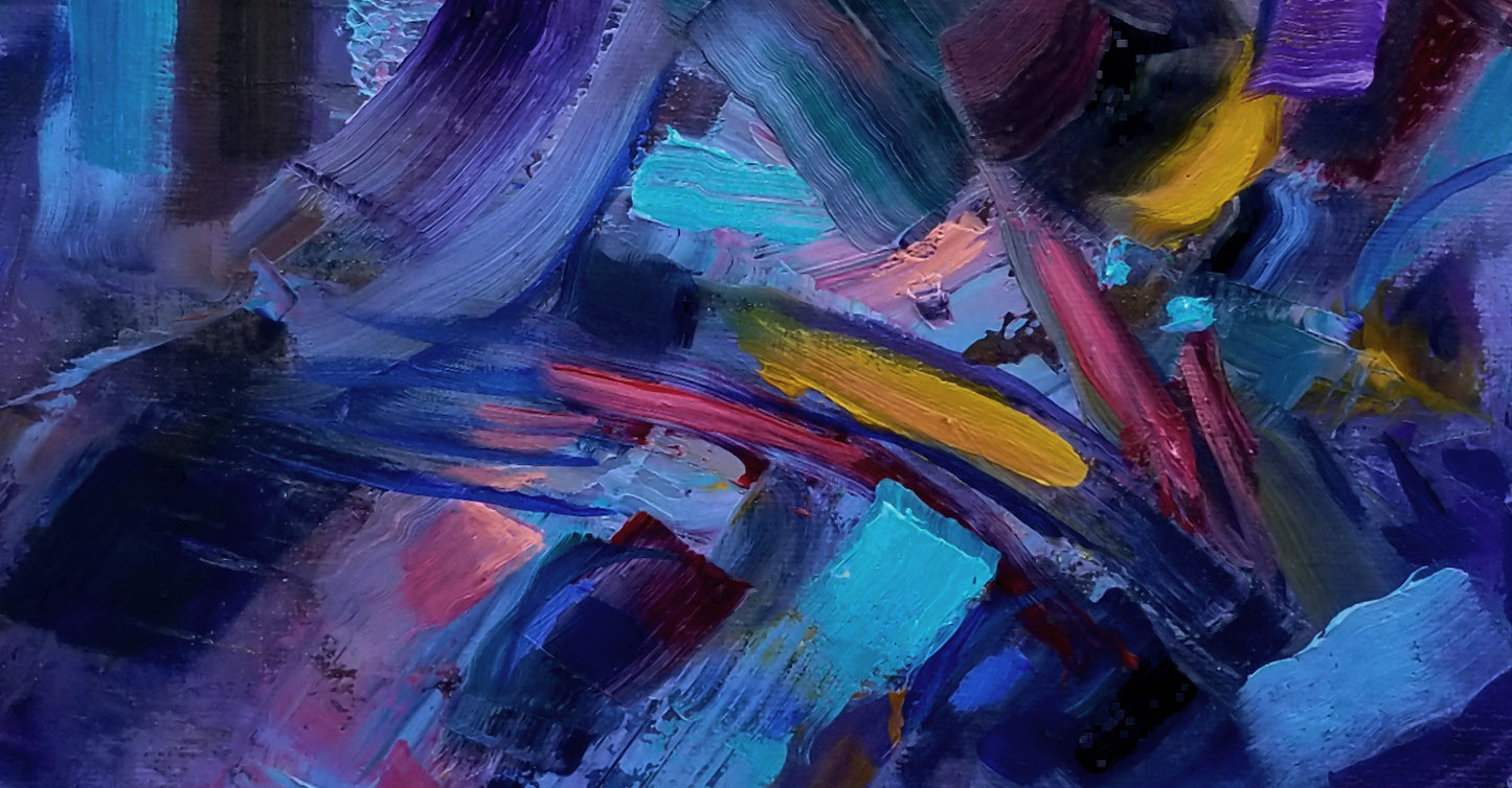 "Violet Current"  oil on stretched canvas 10 x 8