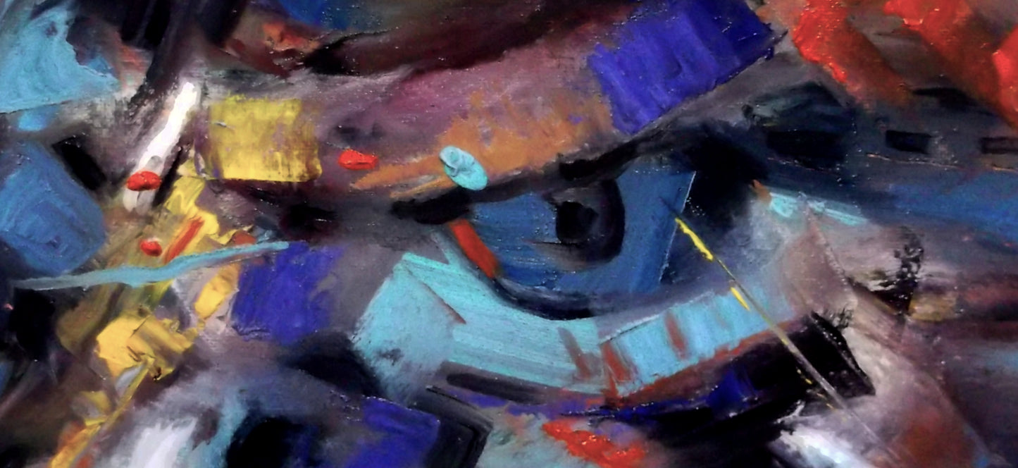 "Violet Tempest"  oil on canvas 14in x 11in