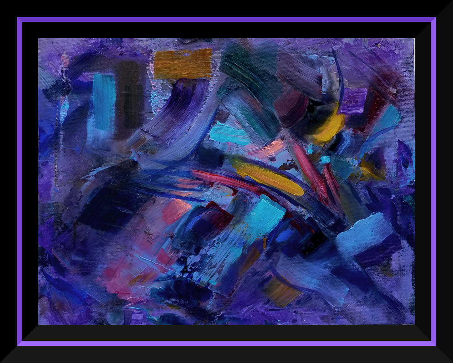 "Violet Current"  oil on stretched canvas 10 x 8