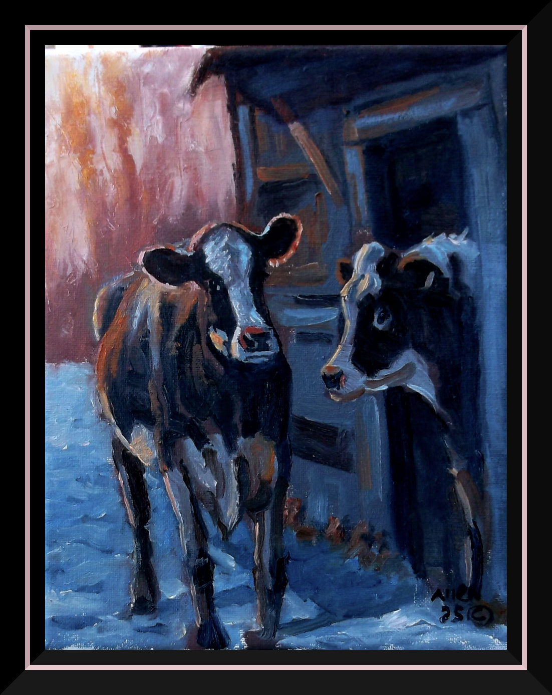 "Echoes Near the Barn"  8 x 10 oil on stretched canvas