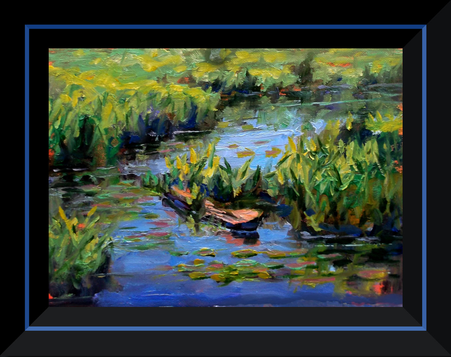 "Whispers of the Water Garden" oil on stretched canvas 10in. x 8in.