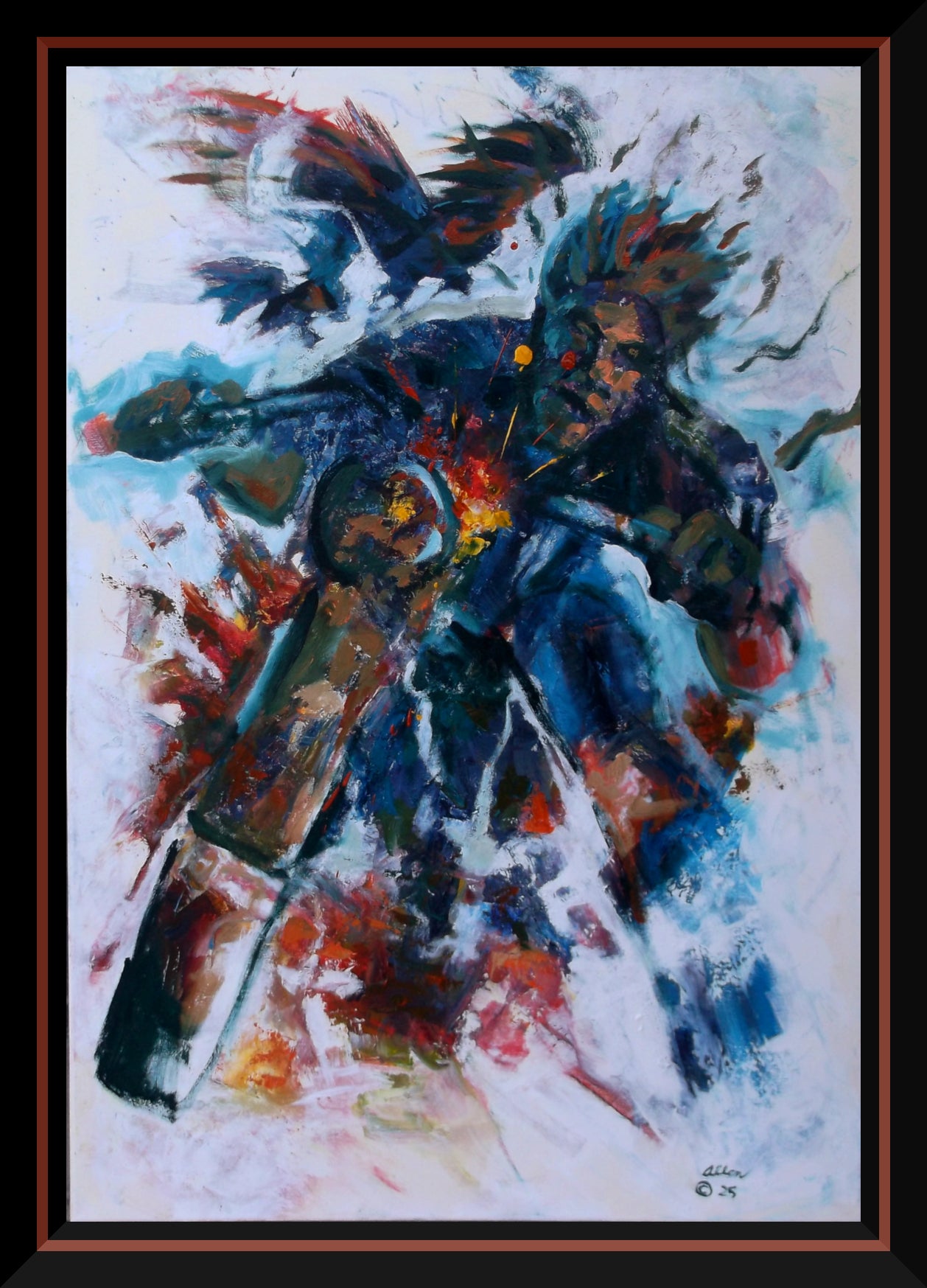 "Vibrant Horizon Ride"  0il on stretched canvas 24 x 36
