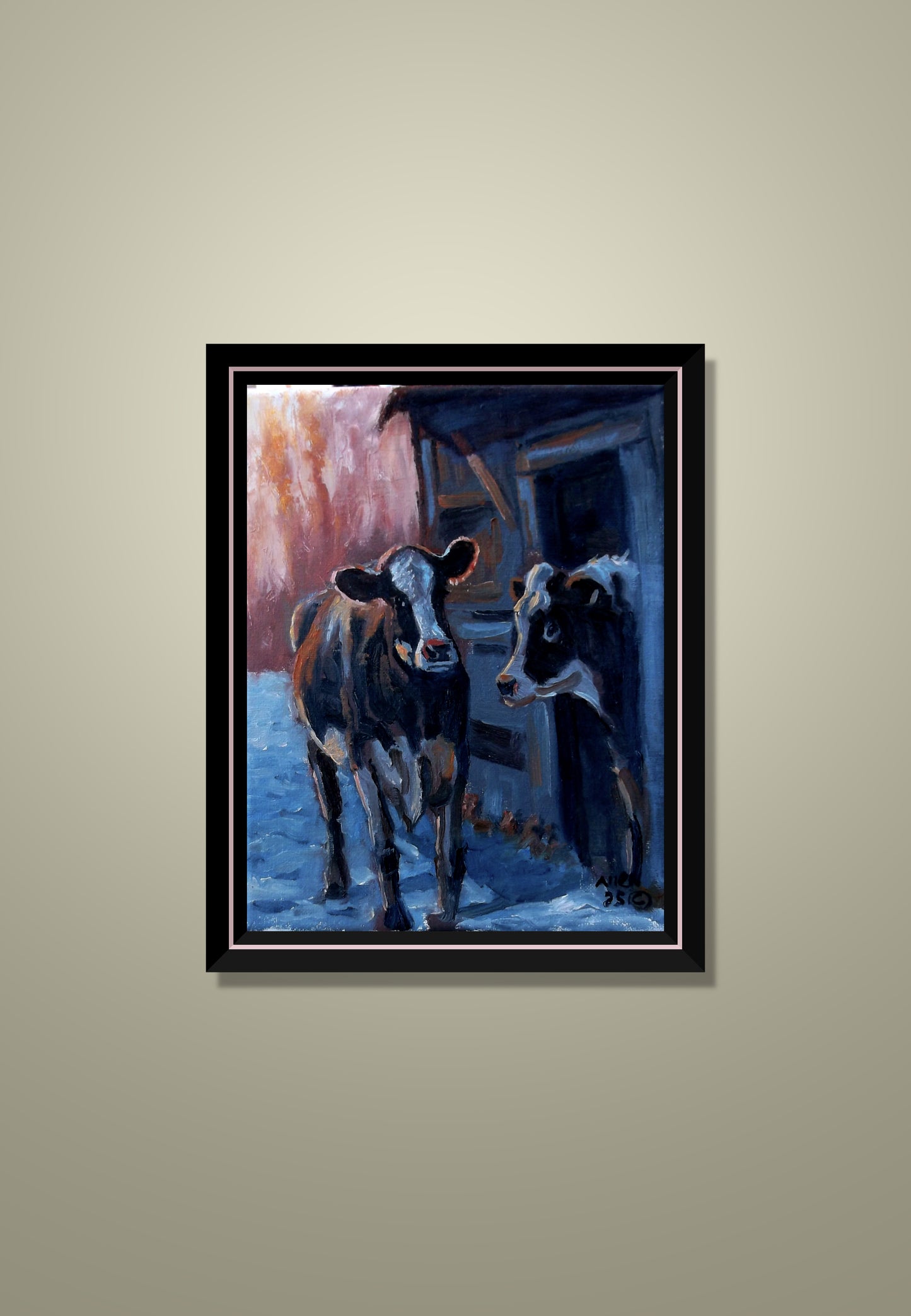 "Echoes Near the Barn"  8 x 10 oil on stretched canvas