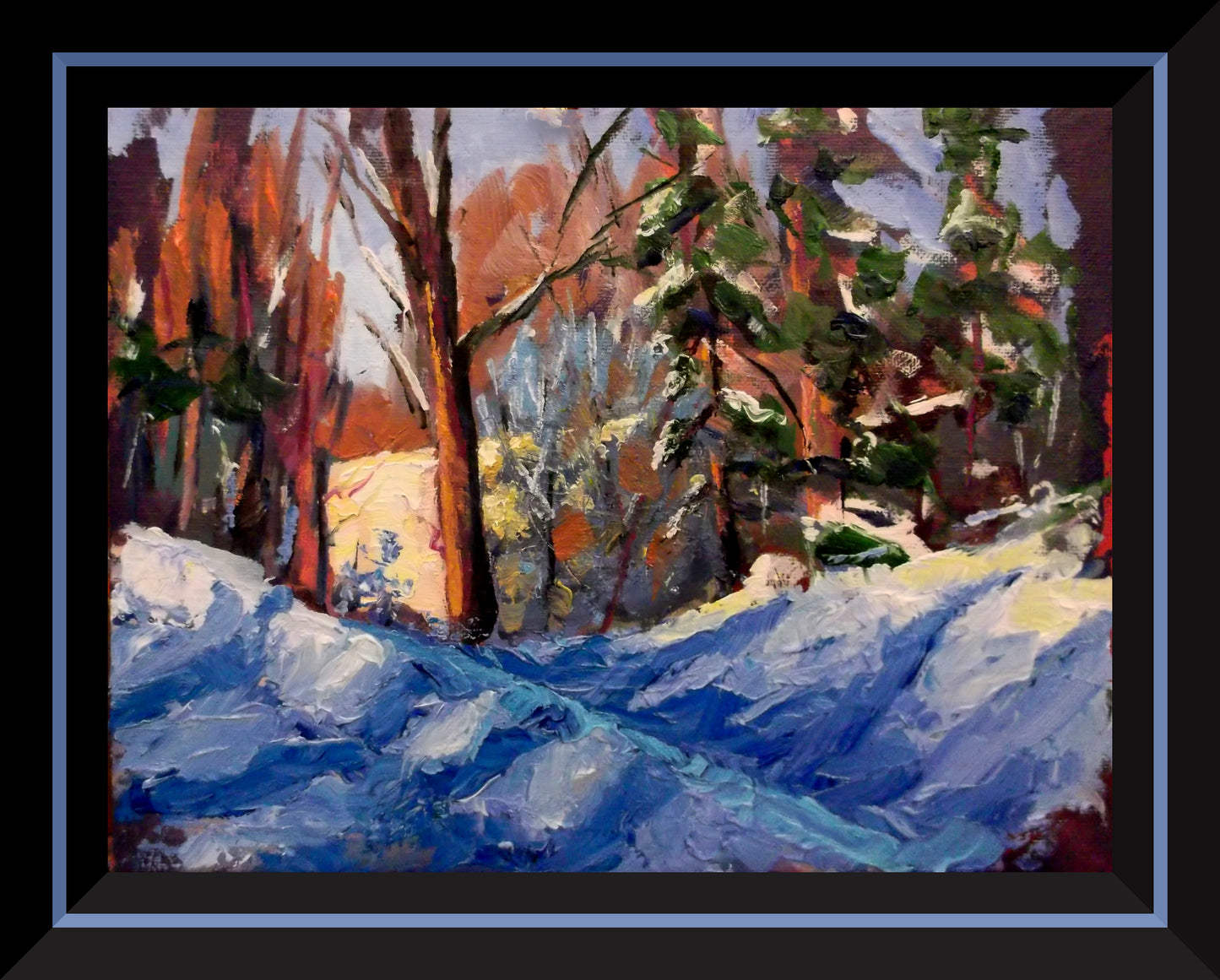 "Winter’s Quiet Tapestry" oil on stretched canvas 10in. x 8in.