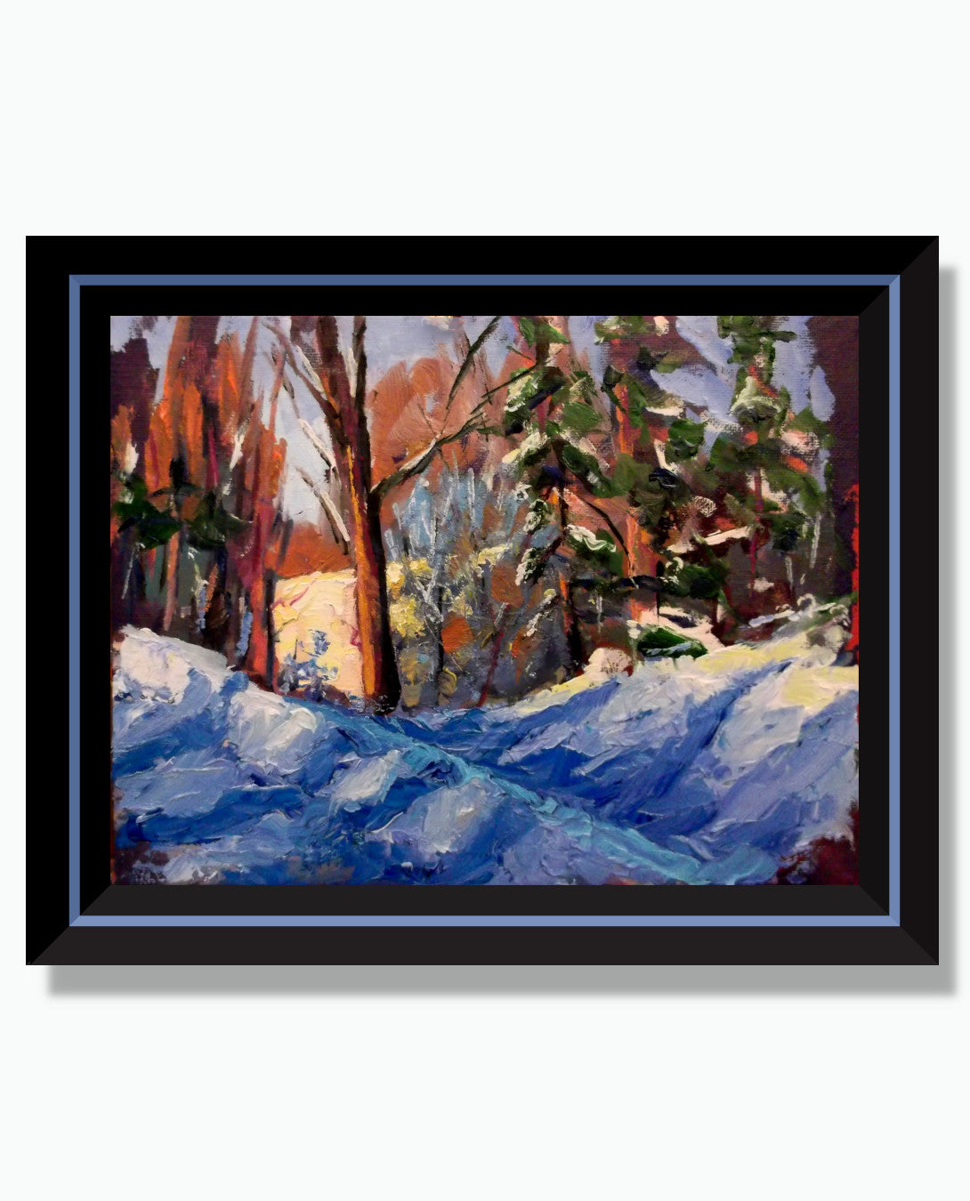 "Winter’s Quiet Tapestry" oil on stretched canvas 10in. x 8in.