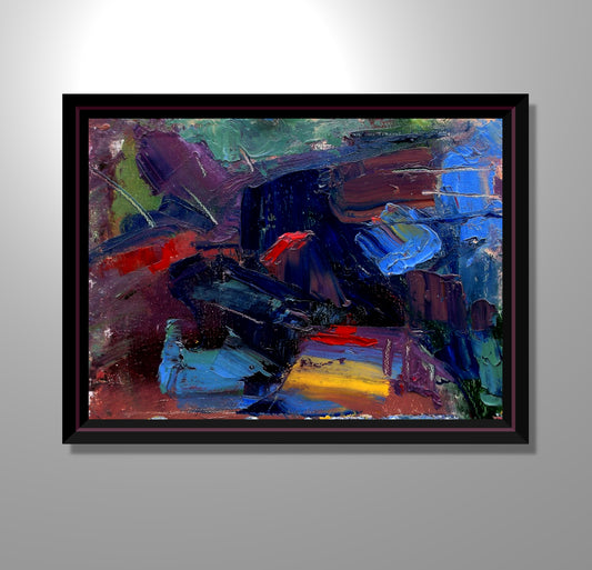 "Depths of Chromatic Tide"  oil on stretched canvas 10inch. x 8inch.