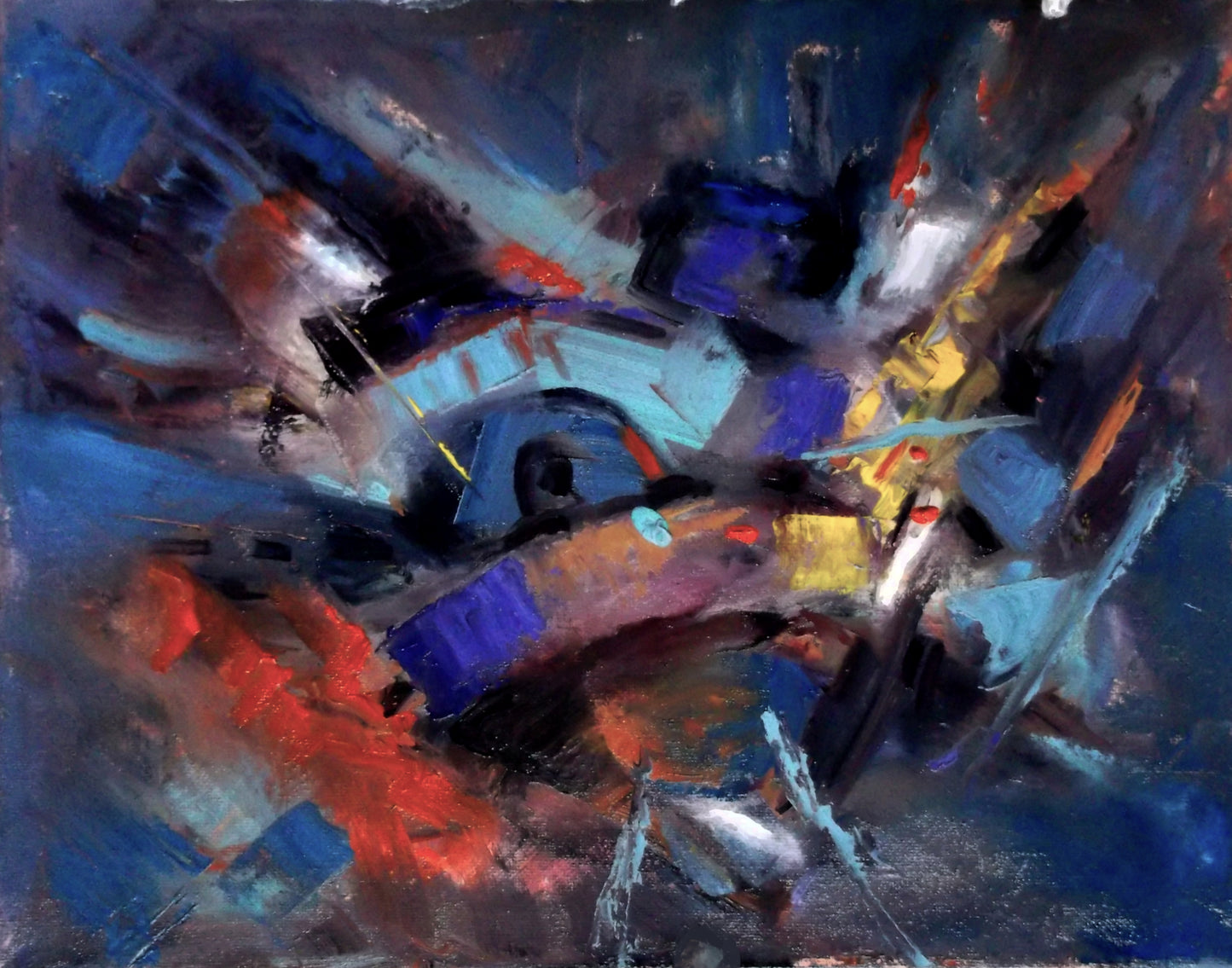 "Violet Tempest"  oil on canvas 14in x 11in