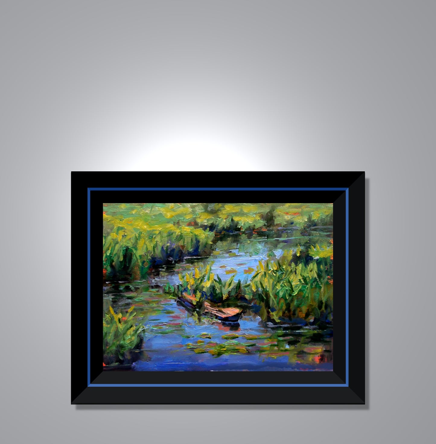 "Whispers of the Water Garden" oil on stretched canvas 10in. x 8in.