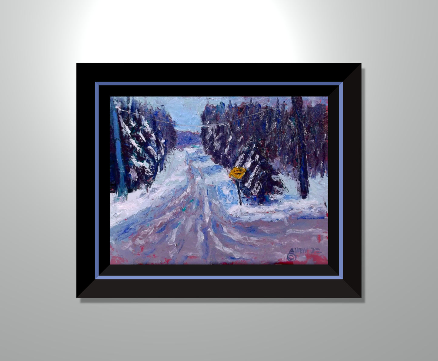 "Blizzard’s Quiet Trace" oil on stretched canvas 10in x 8in