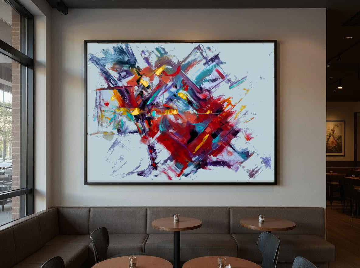 Crimson Constellation   oil on stretched canvas 36 x 48 inch.