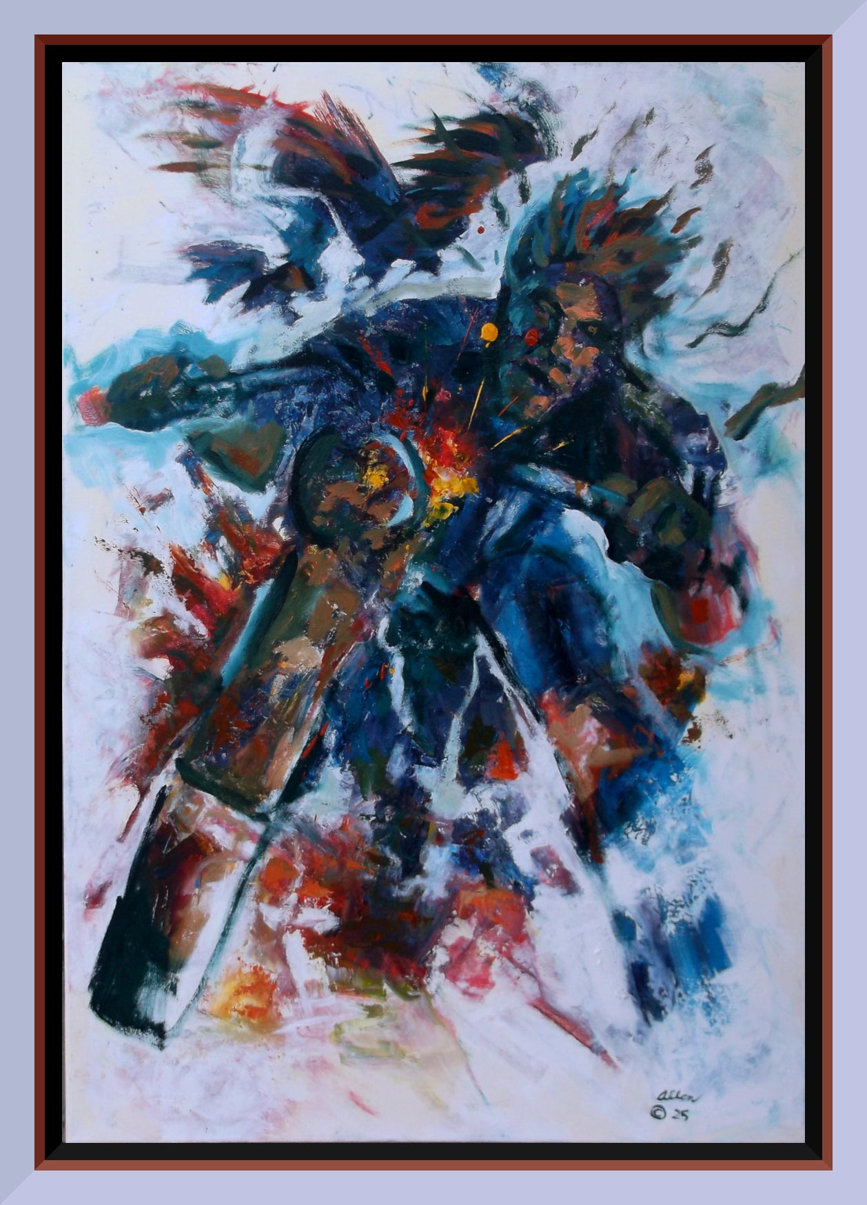 "Vibrant Horizon Ride"  0il on stretched canvas 24 x 36