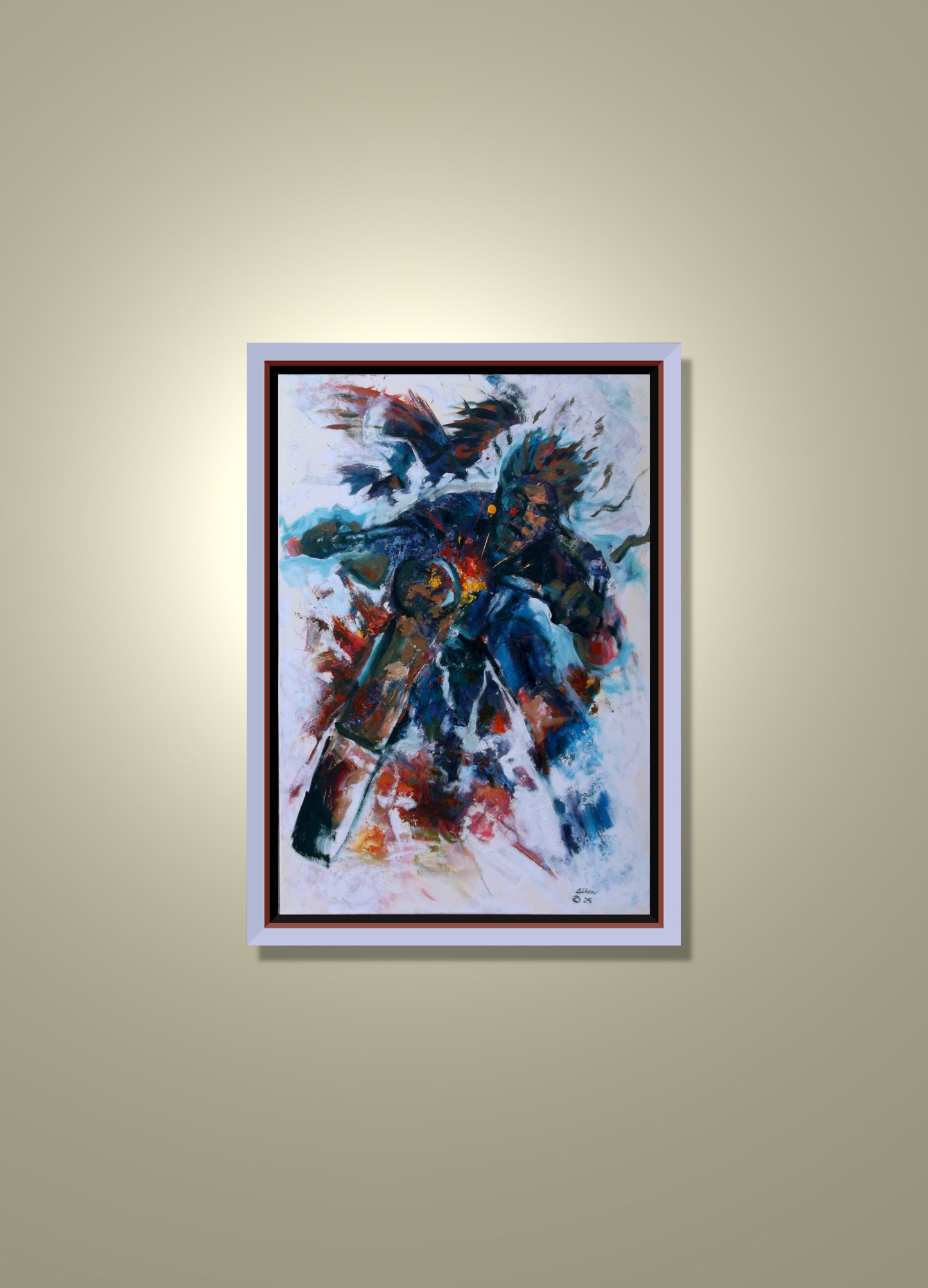 "Vibrant Horizon Ride"  0il on stretched canvas 24 x 36